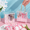Transparent PET Plastic Gift Tote Boxes CON-WH0085-61B-03-3