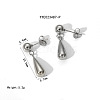 Elegant Teardrop Stainless Steel Stud Earrings GH1263-2-1