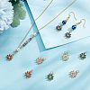 HOBBIESAY 10Pcs 5 Colors Rack Plating Brass Micro Pave Cubic Zirconia Charms ZIRC-HY0001-03-4