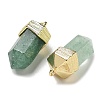 Natural Green Strawberry Quartz Faceted Pendants G-G181-03G-05-2