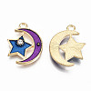 Alloy Enamel Pendants ENAM-S126-007-RS-3