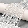 Transparent Electroplate Glass Beads Strands GLAA-F029-3mm-A13-4