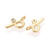 Brass Micro Pave Cubic Zirconia Charms KK-N263-97G-P-2