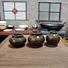 3Pcs 3 Styles Chinese Style Mini Ceramic Vase Miniature Ornaments Sets BOTT-PW0002-106-4