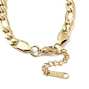 Ion Plating(IP) 304 Stainless Steel Figaro Chain Bracelets for Men Women BJEW-M293-08G-3