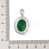 Rack Plating Brass Micro Pave Cubic Zirconia Pendants ZIRC-I066-02P-06-3