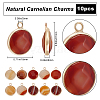 Beebeecraft 10Pcs Natural Red Agate Dyed Pendants G-BBC0001-37B-2