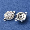 Brass Pave Clear Cubic Zirconia Connector Charms CU-CBAEC99-06S-2