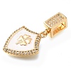 Brass Rhinestone Pendants KK-S049-32G-02-2