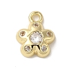 Brass Micro Pave Cubic Zirconia Pendants KK-K371-03G-1