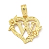 Heart Brass Pendants KK-I714-04G-W-1