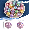 100Pcs Opaque Acrylic Beads OACR-PA0001-31C-2