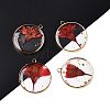 Transparent Clear Epoxy Resin Pendants RESI-L036-12G-05-1