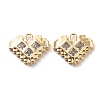 Rack Plating Brass Micro Pave Cubic Zirconia Pendants KK-K333-94G-1