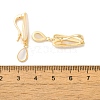 Teardrop Brass Fold Over Clasps KK-Z073-35G-01-3