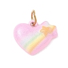 304 Stainless Steel Enamel Pendants SA-CBA08A6-05G-1