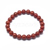 Natural Red Jasper Bead Stretch Bracelets X-BJEW-K212-B-012-2
