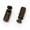 Alloy Spring Cord Locks PALLOY-WH0088-38A-AB-1