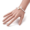 Natural Shell Pearl Link Bracelets BJEW-JB11374-3