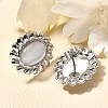 304 Stainless Steel Glass Oval Stud Earrings EJEW-M070-04P-4