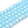 Electroplate Glass Beads Strands X-EGLA-A034-P6mm-A04-1