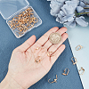 Beebeecraft 50Pcs Brass Leaf Leverback Earring Findings KK-BBC0004-34-3