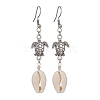 Natural Shell Dangle Earrings EJEW-JE05442-1