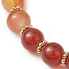 8.5mm Round Natural Quartz Crystal & Carnelian & Dyed Malaysia Jade Beaded Stretch Bracelets for Women BJEW-TA00509-3