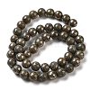 Natural Pyrite Beads Strands G-S265-03-8mm-7