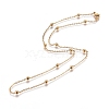 304 Stainless Steel Cable Chain Necklaces NJEW-L159-08B-G-2