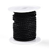 Braided Cowhide Leather Cord NWIR-N005-01C-3mm-1