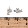 Initial Letter Brass Micro Pave Cubic Zirconia Pendants ZIRC-F008-P-3