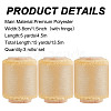 3 Rolls Polyester Satin Frayed Ribbon OCOR-DR0001-03C-2