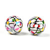 Printed Opaque Acrylic Beads MACR-T048-05A-2