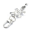 Halloween Skull & Key Alloy Pendant Decorations HJEW-JM02219-4