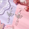 201 Stainless Steel Butterfly Dangel Earrings EJEW-JE05770-4