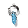 Synthetic Turquoise Pointed Pendants G-I0322-03P-02-3