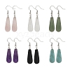 3 Pairs 3 Style Brass Teardrop Dangle Earrings EJEW-YW0001-11A-2