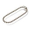 Brass Ball Chain Bracelets for Women Men BJEW-M059-01P-2