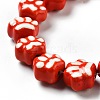 Handmade Printed Porcelain Beads PORC-F005-02C-6