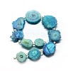 Natural Druzy Quartz Crystal Beads Strands G-F582-A12-4