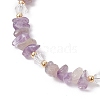 Natural Amethyst Chip Beaded Bracelets for Women BJEW-JB11742-03-3