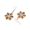 Christmas Alloy Rhinestone Dangle Earrings EJEW-JE06121-02-4