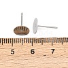 Tarnish Resistant 304 Stainless Steel Flat Round Blank Peg Stud Earring Findings X-STAS-S028-37-2