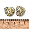 Sparkling Acrylic Heart Beads with Rhinestone Embellishment OACR-NH0001-02A-05-3