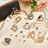 WADORN 12 Sets 3 Colors Zinc Alloy Double D Ring Clasps FIND-WR0010-83-4