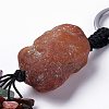 Natural Red Agate Nugget with Mixed Gemstone Chips Tassel Keychains KEYC-P012-02P-02-2