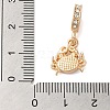 Rack Plating Alloy Rhinestone European Dangle Charms PALLOY-S189-38G-01-3