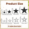 8 Styles Star Hotfix Resin Rhinestone Iron on Patches PATC-FG0002-27-2