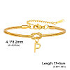 304 Stainless Steel Initial Charm Bracelets FS-WGD8E41-38-1
